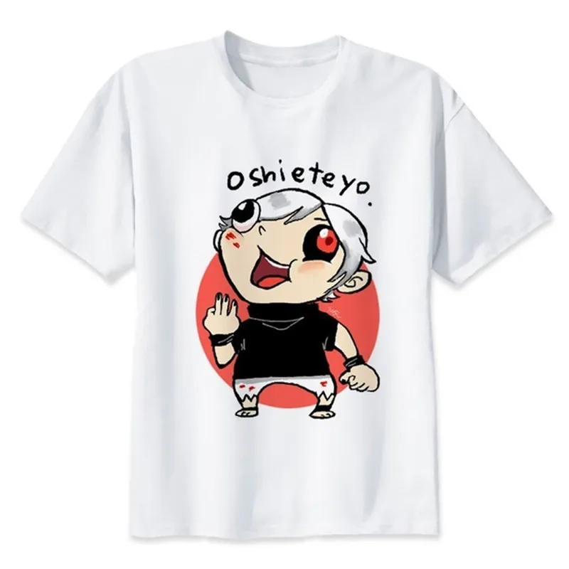 LUSLOS Токийский Гуль футболка с японским аниме топы графическим рисунком футболки