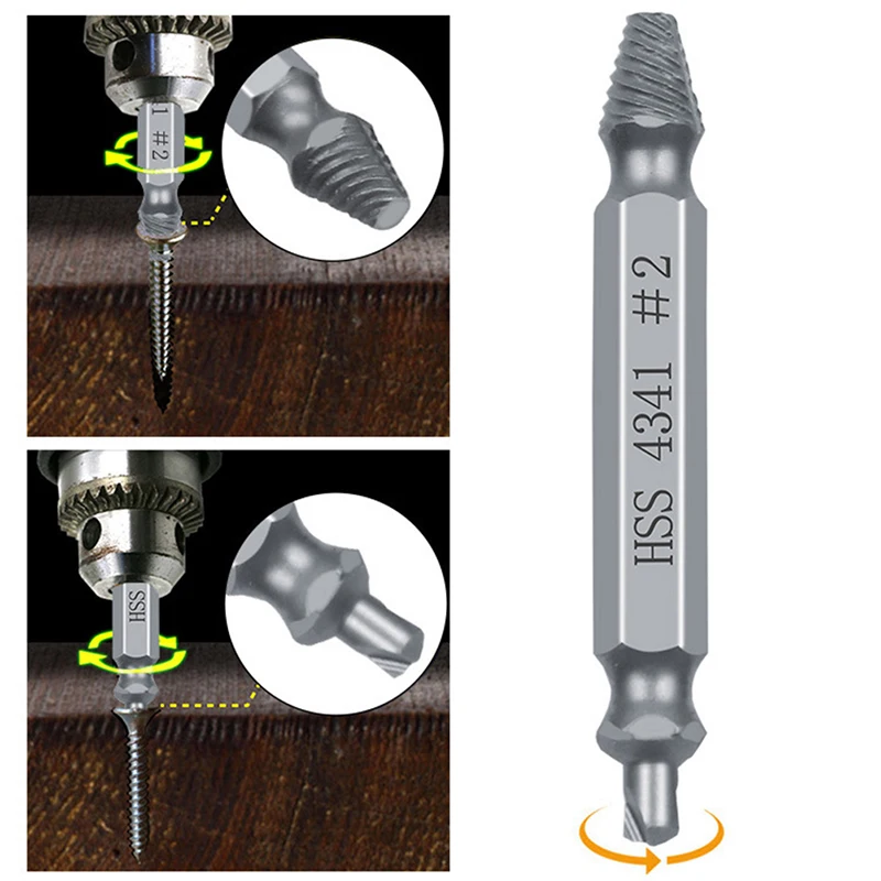 

NEW 6 Piece Screw Extractor Set ,Great For Stripped, Broken, Stuck Or Damaged And Screw Removal, Remover Tool