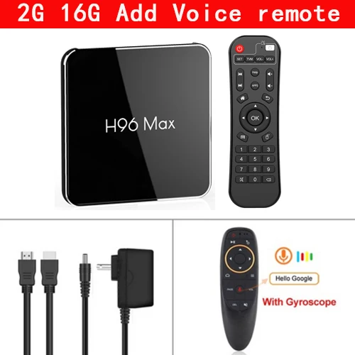 2G 16G Voice Control H96 MAX X2 Android 9,0 Smart tv Box Amlogic S905X2 4 Гб 64 Гб 5G Wifi H.265 4K USB3.0 Google Play Store Youtube медиаплеер - Цвет: 2G 16G Voice Control