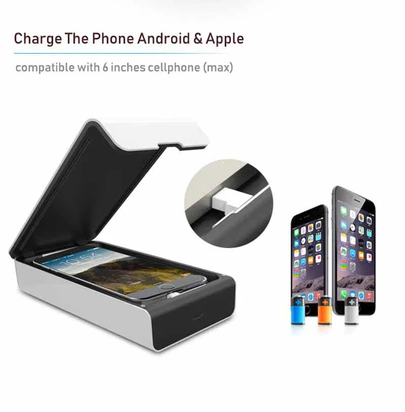 Двойная УФ лампа стерилизатор для телефона коробка многофункциональное