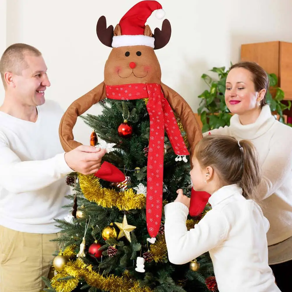 

Украшения для рождественской елки большого размера, Топпер для лося, подвесные рождественские украшения, домашний декор, праздвечерние чные принадлежности, подарок на Новый год 2022