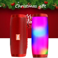 wireless speaker portable speaker powerful high boombox outdoor bass hifi tf fm bluetooth compatible radio with led light