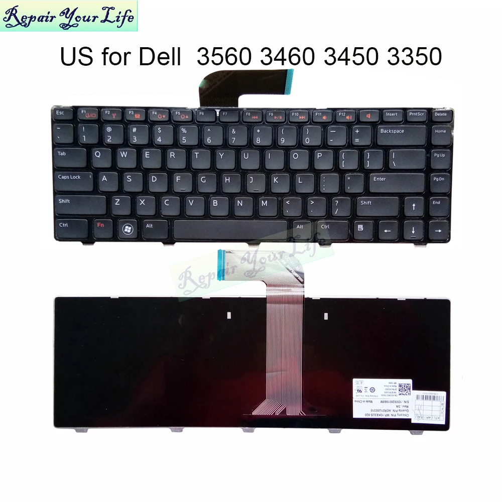 

0X38K3 Arabic US English PC laptop replacement Keyboard X38K3 for Dell Vostro 3560 3460 1540 2520 3350 3450 3550 V131 XPS L502X