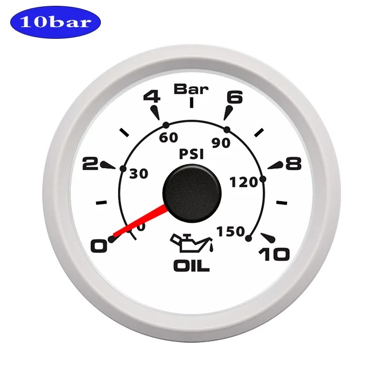 DC 12 В 52 мм " цифровой датчик давления масла индикатор 0~ 5 бар/0~ 75psi дисплей с 8 цветов подсветки - Цвет: 10 Bar