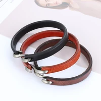 new vintage genuine leather hook bracelet unisex wristband bangles hip hop rock punk bracelet jewelry 20cm21 5cm