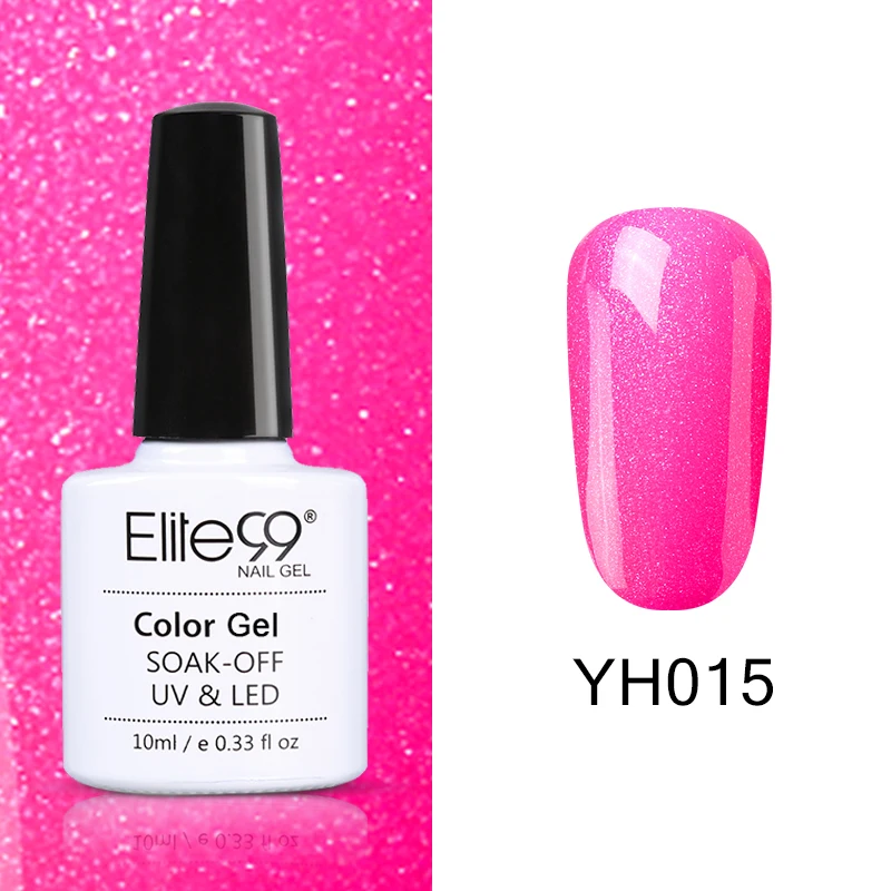 YH015 Elite99 Vernis Полупостоянный 10 мл Светодиодный УФ-гель замачиваемый пурпурный цвет светодиодный лак для ногтей нужна лампа отверждения Гель-лак - Цвет: YH015