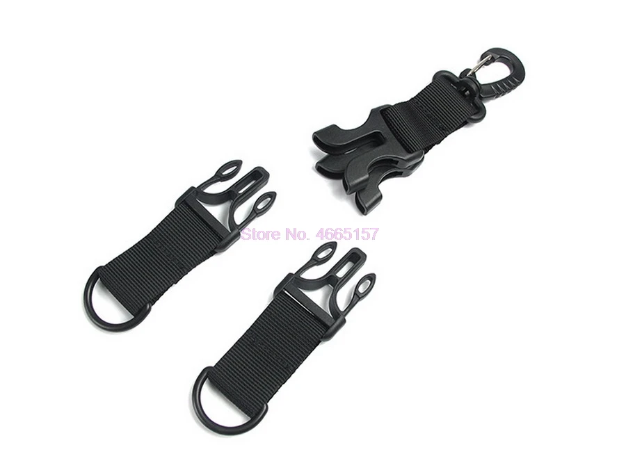 Dhl 500 шт. 2018 нейлоновая Пряжка для рюкзака быстрая вешалка с двойным разрезом MOLLE