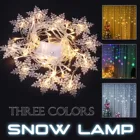 4 метра 90LED Рождественское украшение занавеска Снежинка светодиодная гирлянда мигающие огни Водонепроницаемая Праздничная Вечеринка Подключаемая волна