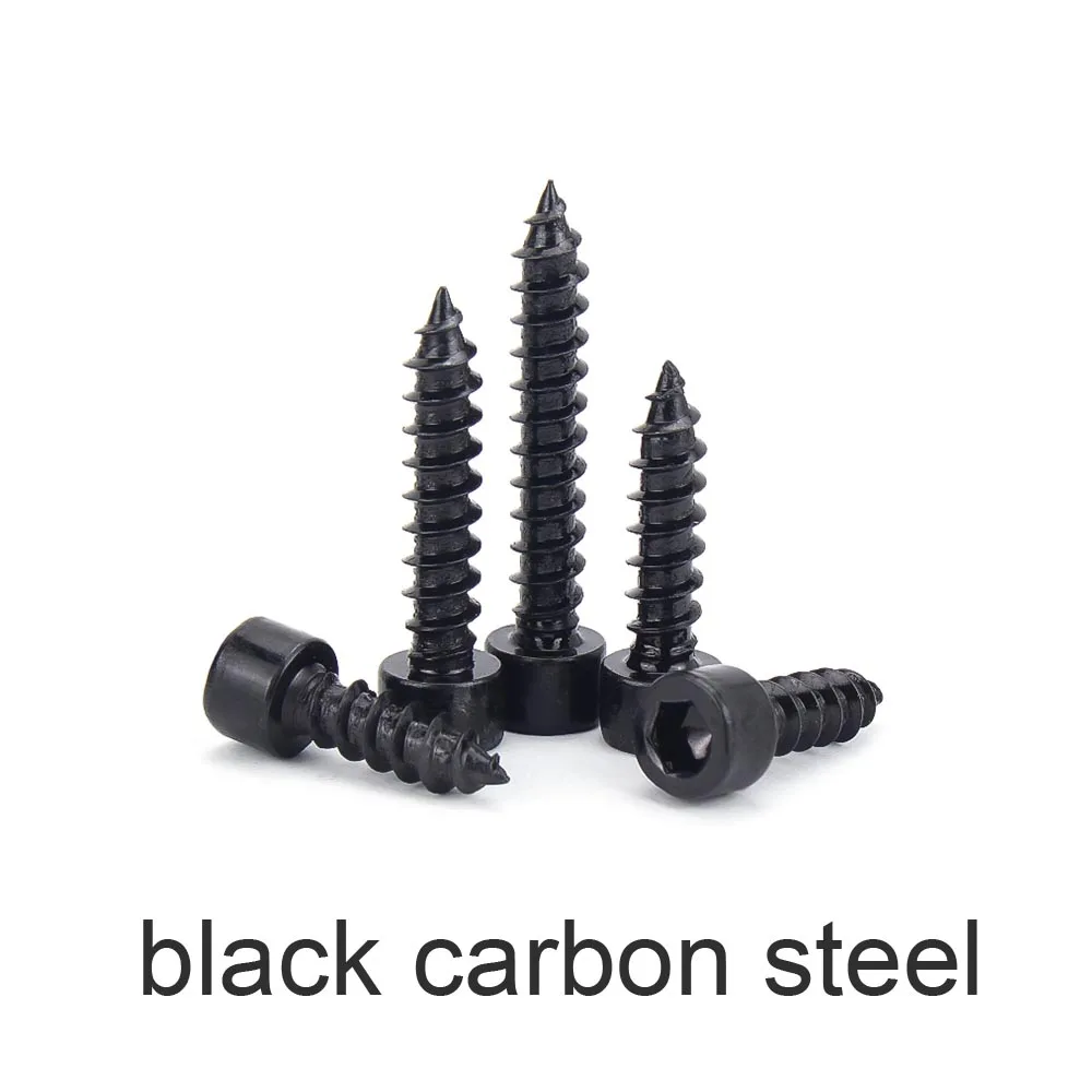 

TINGGOO Саморезы шестигранные черные из нержавеющей стали M1.7-M6