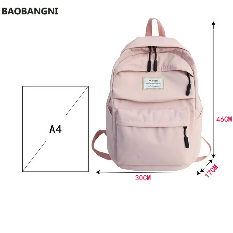 

Simple Large Capacity Schoolbags Waterproof Nylon Women Backpack Female Girl Shoulder Bags Canvas Travel Bagpack Mochila 2020