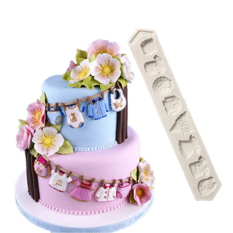 

Food Grade Silicone Baby Clothes Pant Cake Chocolate 3D Mold Cookie Biscuit DIY Fondant Mould Decorating Tools 26.3*4.1cm