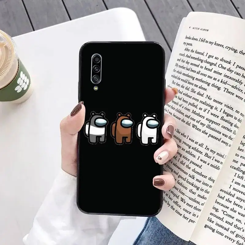 

Among Us Phone Case Black For Samsung A10 20 30 40 50 01 11 31 51 71 S pLUS Cases