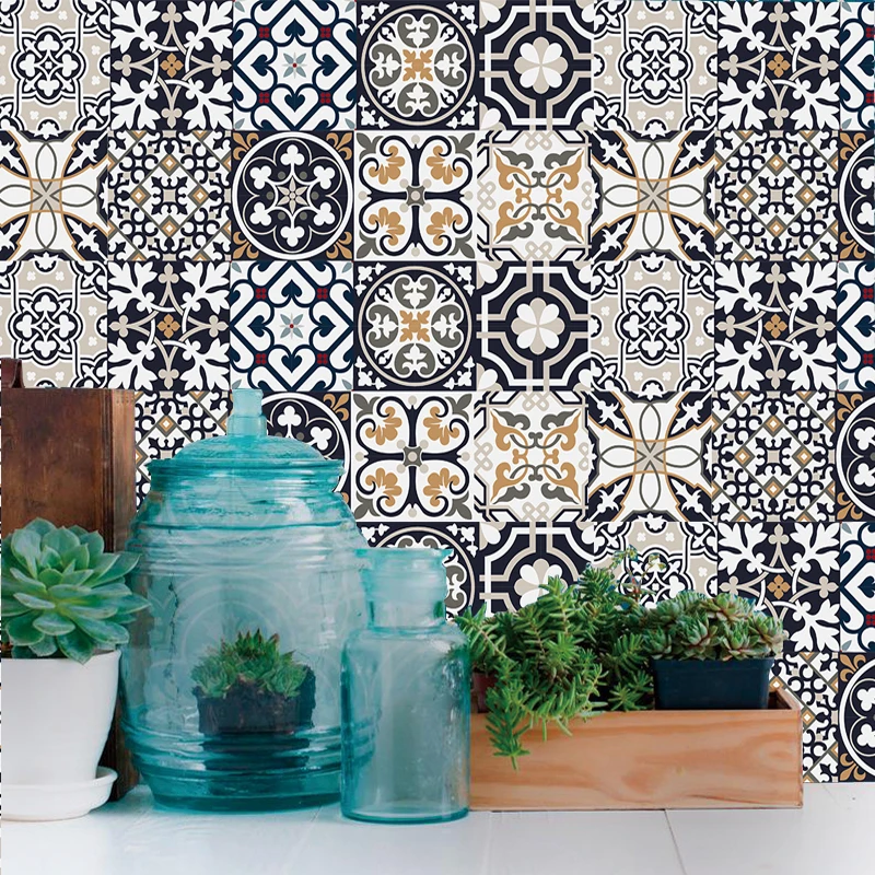 Мозаичная настенная плитка наклейки на талию клейкие обои из ПВХ для кухни