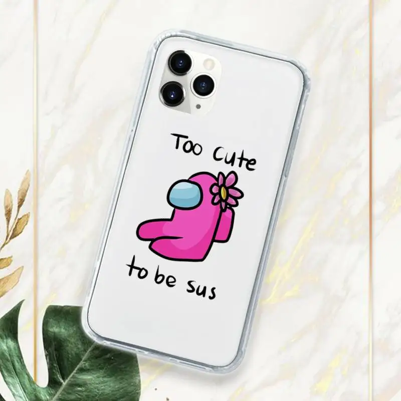 

Among Us Top Games Phone Case Transparent for iPhone 11 12 mini pro XS MAX 7 8 6 6S Plus X 5S SE 2020 XR