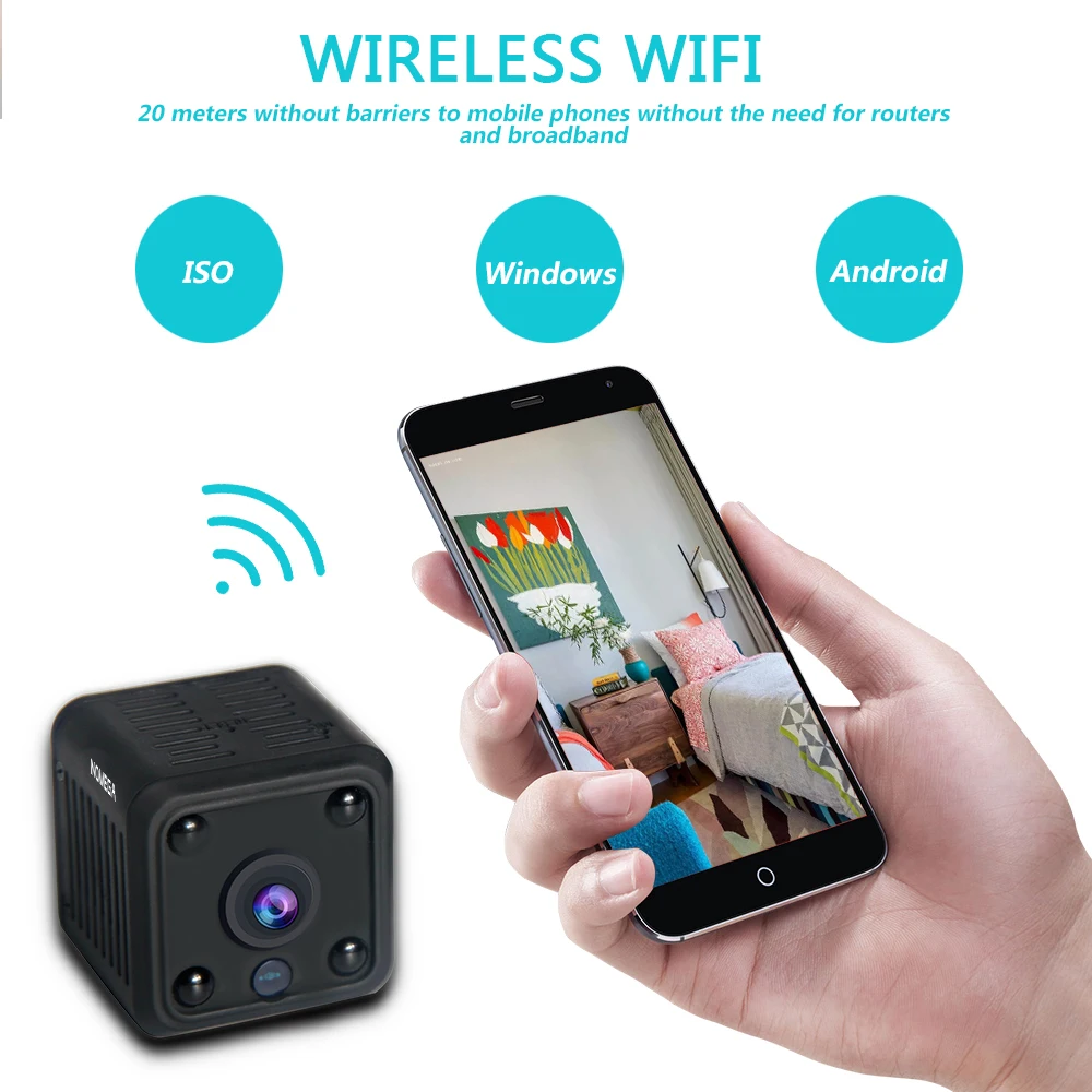 Оригинальная мини камера с Wi Fi 720 P видео CMOS сенсор ночное видение видеокамера