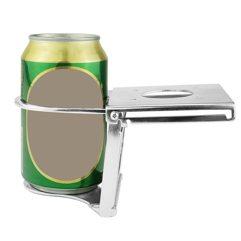 

BSET MATEL Stainless Steel 304 Folding Cup Drink Holder Bottle Holder Stand Mount Support for Car Marine Boat Truck