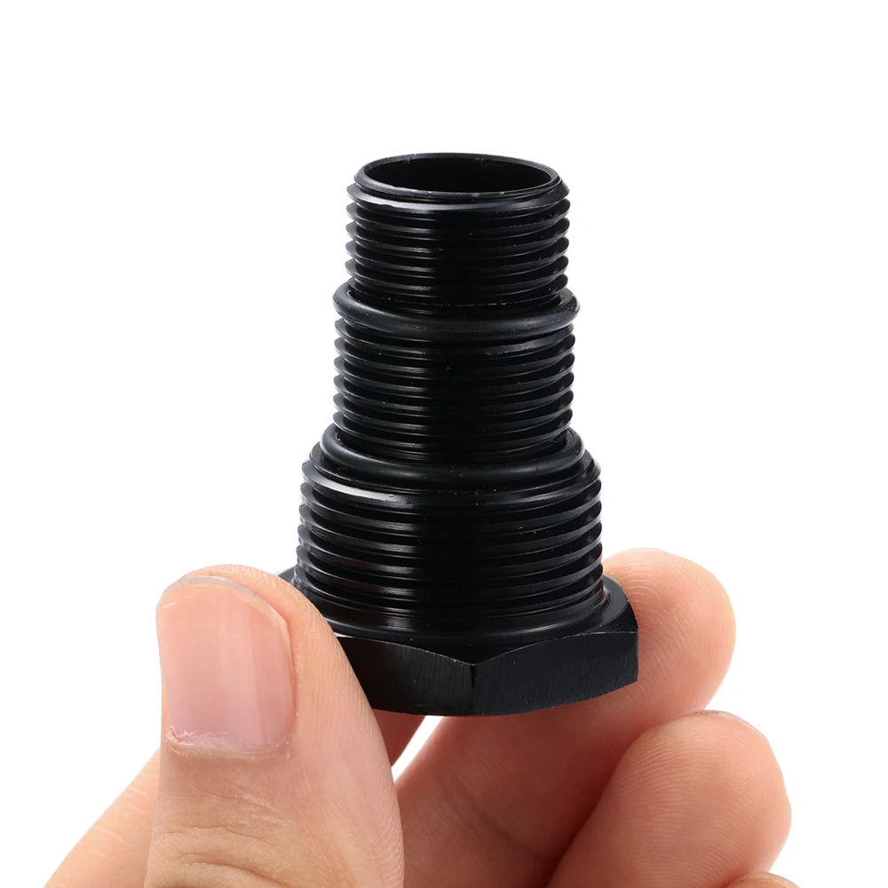 Черный накатанный Алюминиевый автомобильный масляный фильтр адаптер с резьбой