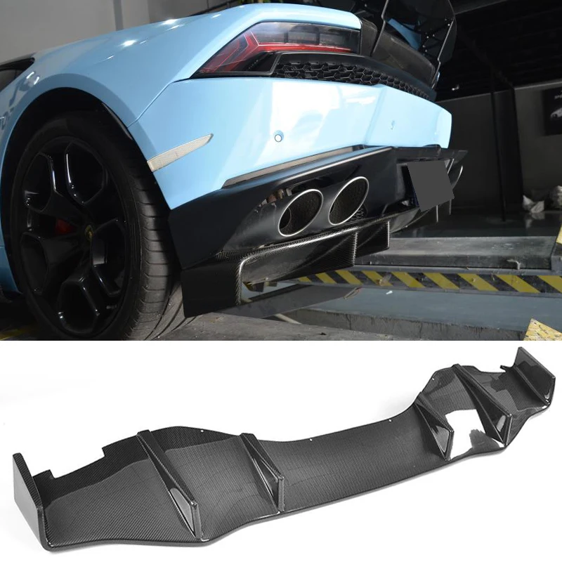 Губа диффузора заднего бампера из углеродного волокна для Lamborghini Huracan LP600 LP610 Coupe 2
