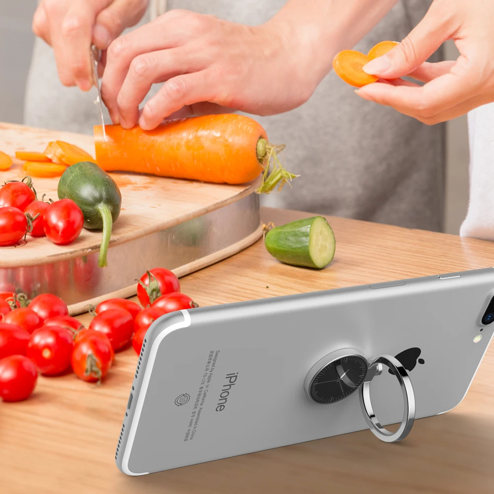 Карманные часы дизайн кольцо на палец из сплава держатель для телефона крепление