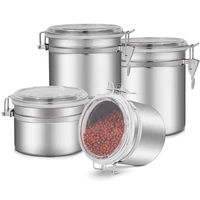 stainless steel sealed cans coffee milk powder grain storage tobacco shredded moisturizing jar gift buckle fresh canister set