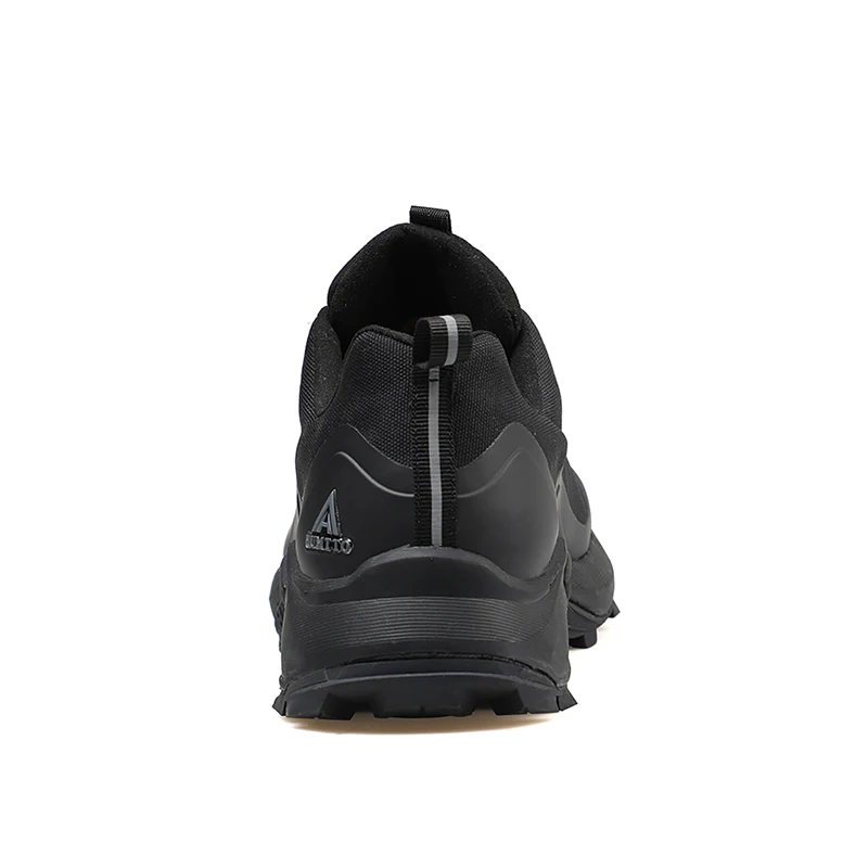 Кроссовки мужские HUMTTO дышащие черные на шнуровке Нескользящие большого размера