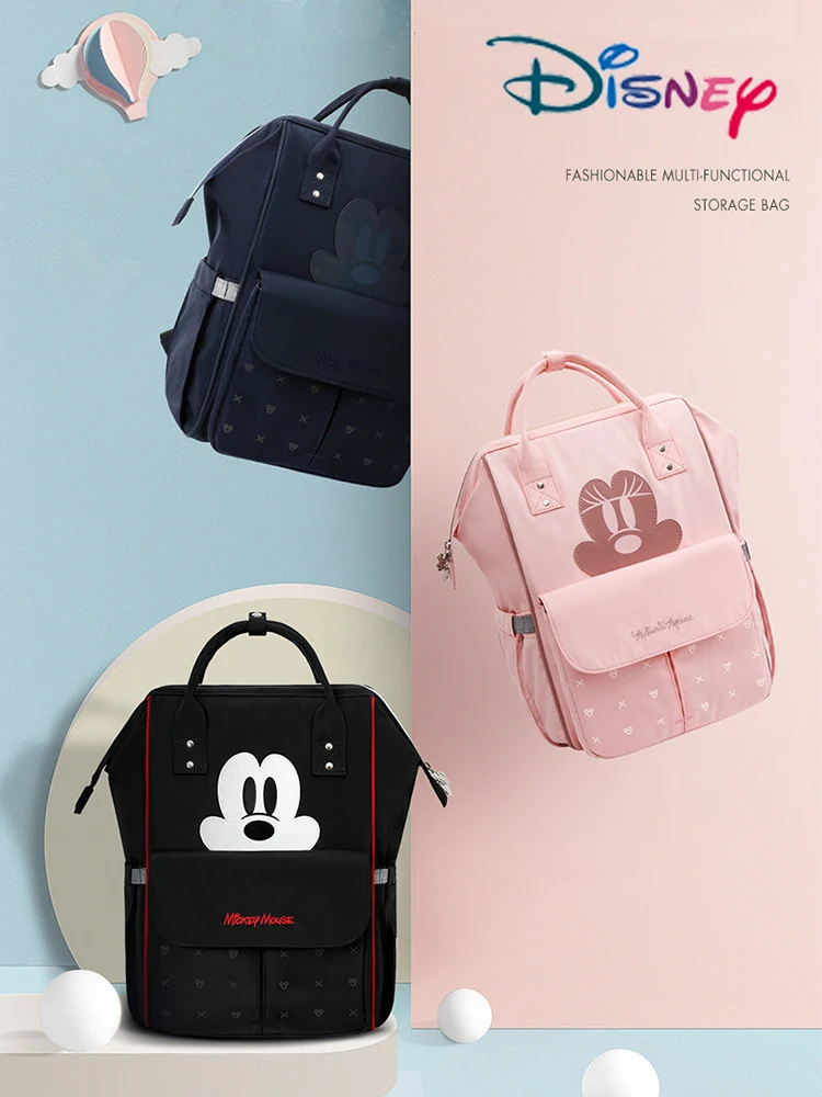 

Сумка для подгузников Disney с изображением Минни и Микки Мауса, водонепроницаемая, с USB-разъемом, для мам, сумка для подгузников, рюкзак для мам