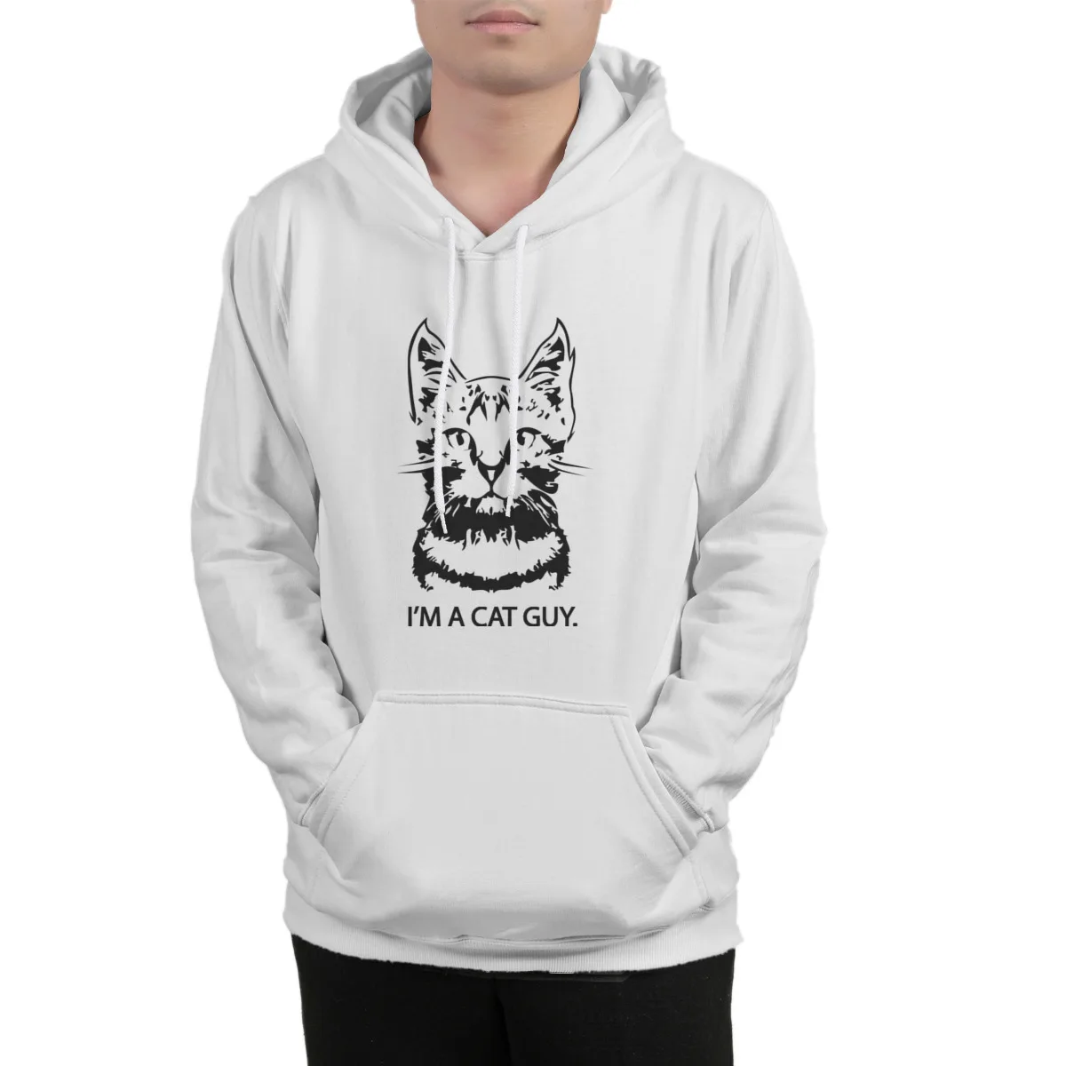 

Men's Hoodie I'm A Cat GuyFunny Kawaii long Sleeve Pullover winter Mens Clothes 37221