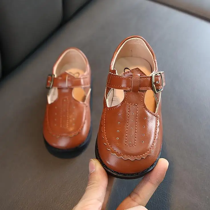 

2020 children pu leather shoes girls boys hollow British style single shoes little girl boy non-slip soft bottom 253 TX11