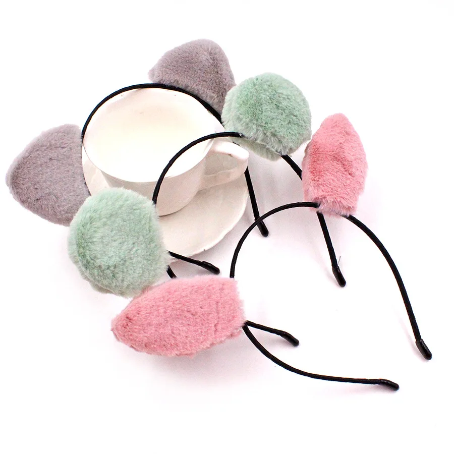 

Pom Hairband Christmas Ball Girls Headband Fur Washing Face Makeup Headwear Sweet Women Hair Accessories