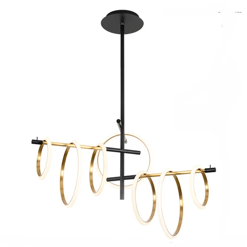 

Postmodern LED Magnetic attraction pendant lamp Novelty living room Ring Chandelier bedroom dining deco Suspesion lamp