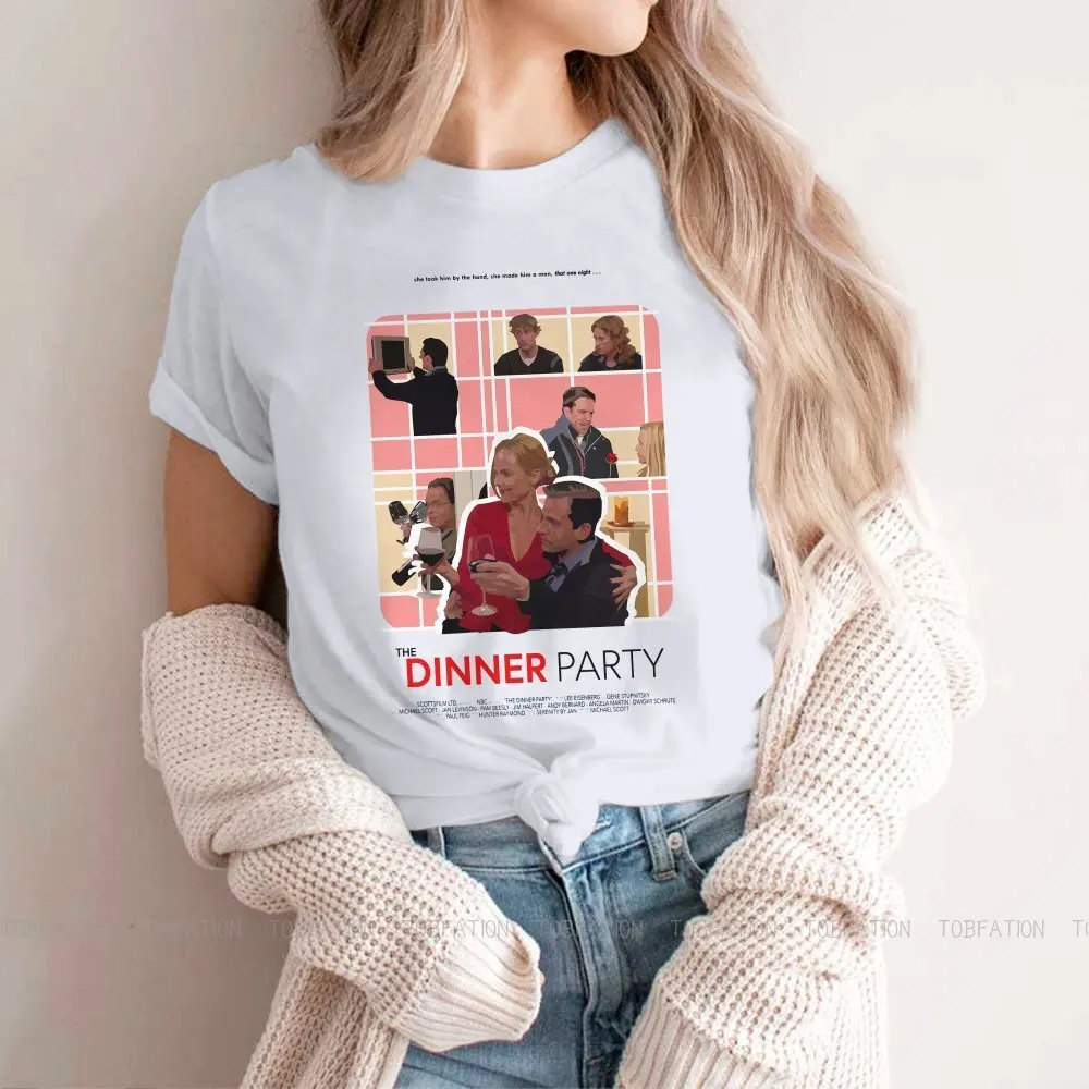 

Dinner Party Feminine Clothes THe Office Michael Scott America Comedy TV Series Oversized T-shirt Goth Vintage Female Top