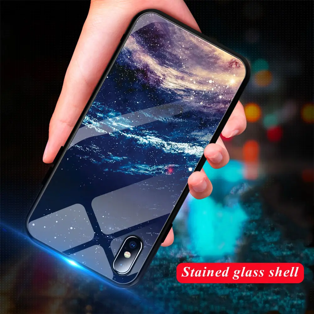 Чехол для телефона из закаленного стекла с сердечком для iPhone XR XS X XS Max 7 8 6 6S Plus, прозрачная ультратонкая защитная задняя крышка
