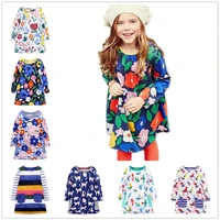 floral baby girls dress cotton children one piece dresses long sleeve knee length girls clothes blouse outfits jumpers