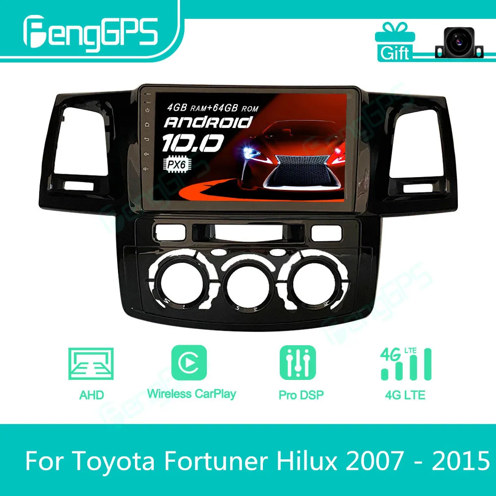 

For Toyota Fortuner Hilux 2007 - 2015 Android Car Radio Stereo Multimedia Player 2 Din Autoradio GPS Navigation PX6 Unit Screen