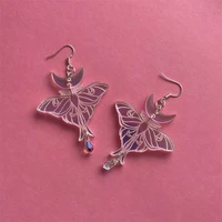iridescent statement earrings laser cut acrylic