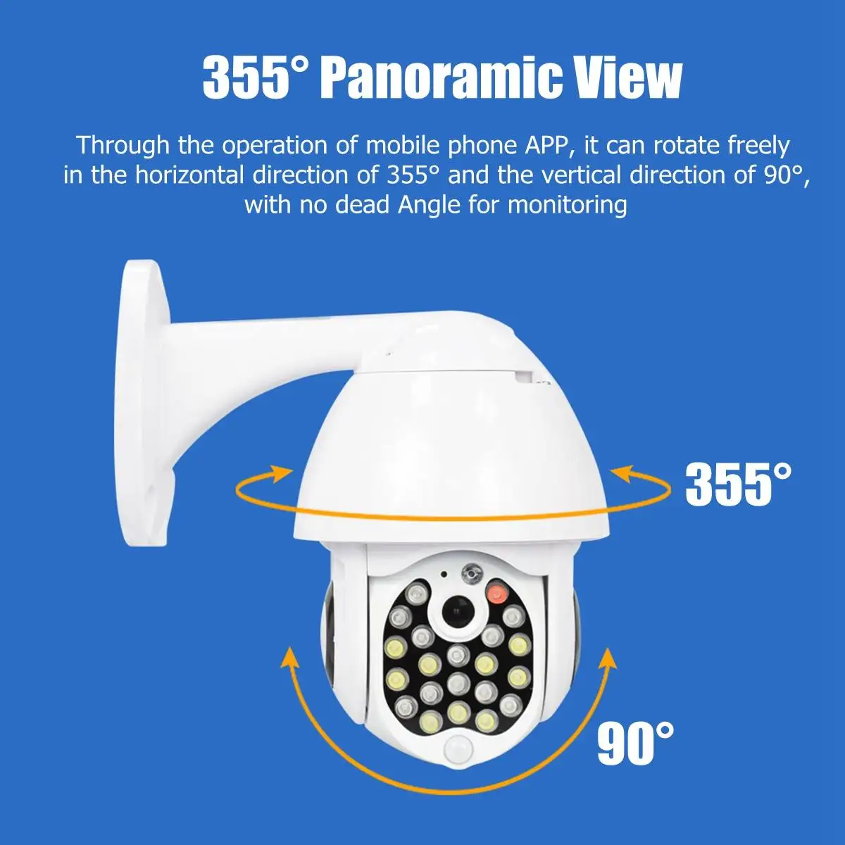5.0MP 21 светодиодный IP камера 8X зум Wi Fi купольная видеонаблюдения полноцветная