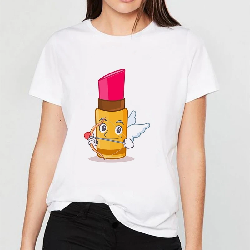 

Women Vintage Style Fashion A Red Man Print Funny Summer T shirt Women Vogue Princess Short Sleeve Tees