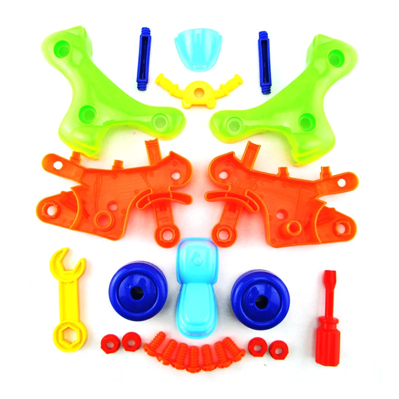 

Kids Motorcycle Model Installed Early Learning DIY Screw Nut Group Installed Plastic 3d Puzzle Disassembly Motorcycle Kids Toys