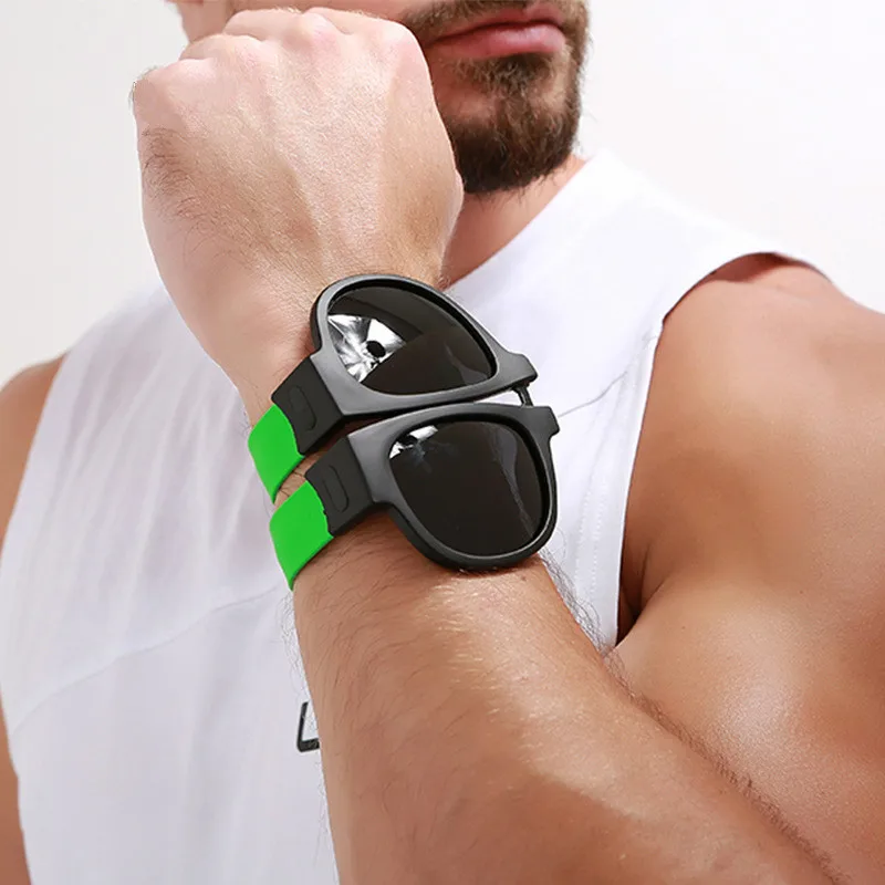 Солнцезащитные очки поляризационные складные унисекс зеркальные солнечные с