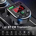 Автомобильный беспроводной комплект Bluetooth, FM-передатчик с ЖК-дисплеем, автомобильное зарядное устройство с двумя USB-разъемами, 2,1 А, MP3, TF-карта, U-диск, AUX-плеер