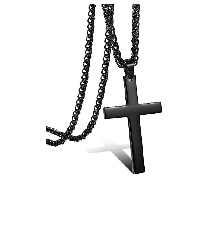 Аксессуар мужское Простое Ожерелье Подвеска крест цветок корзины цепи Кристиан |