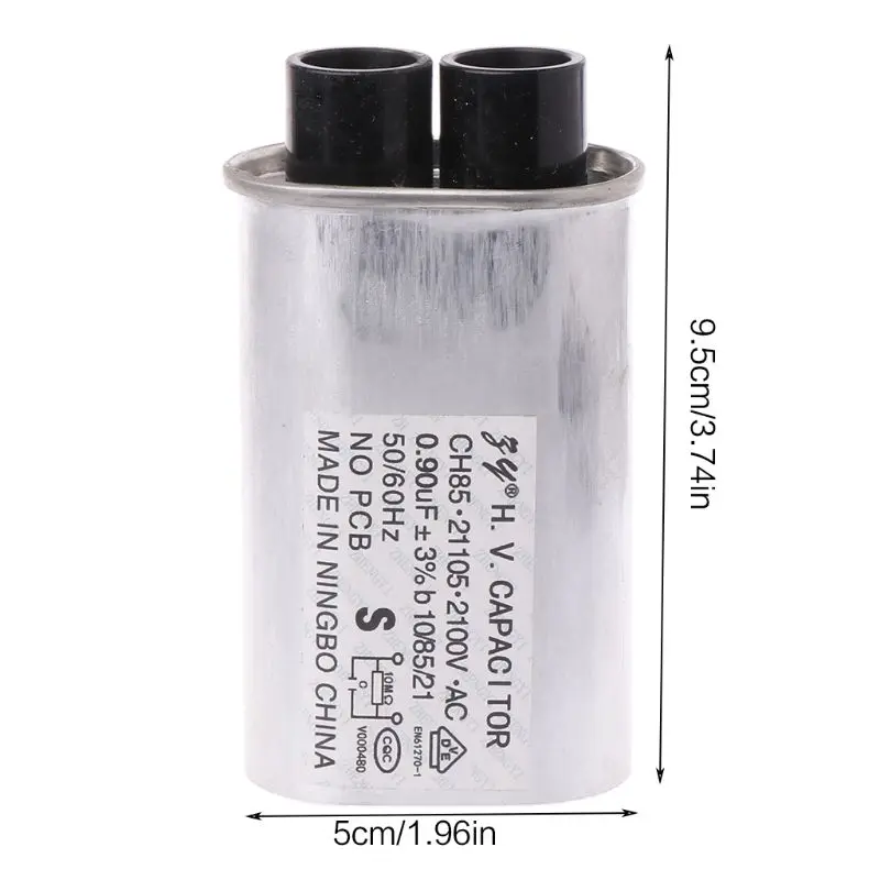

AC 2100V Microwave Oven High Voltage HV Capacitor 0.90μF Replacement Universal
