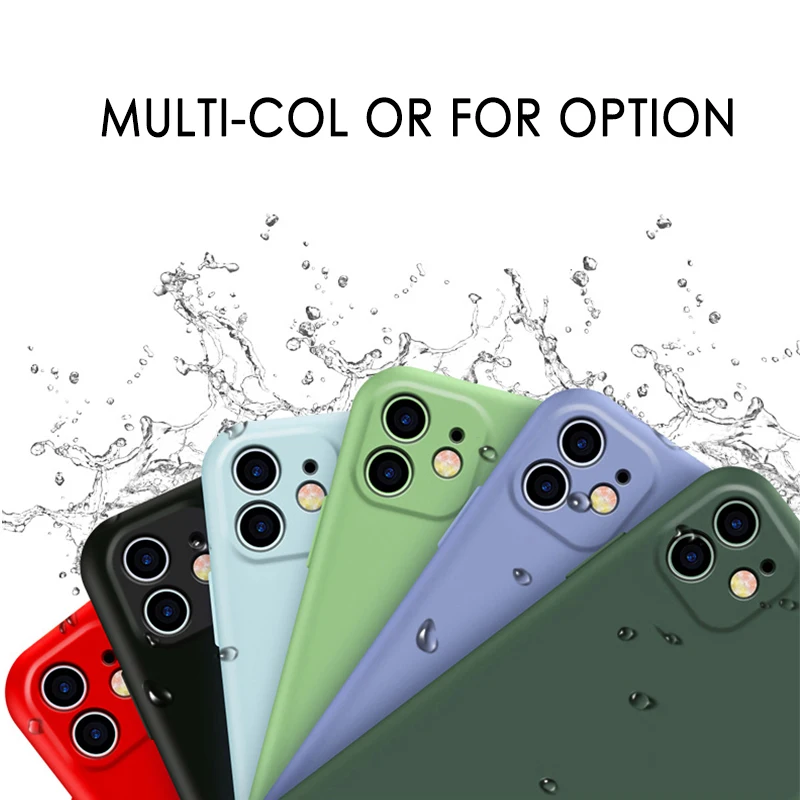 

For iPhone 11 Case Liquid Silicone Matte Soft Cover For Apple iPhone 11 Pro Max Original Cover Shockproof Protection Phone Case