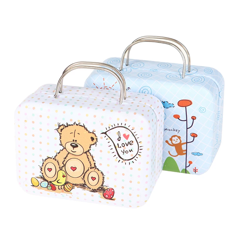 

Модный металлический мини-чемодан для кукол, миниатюрные игрушки, сумочка для кукол