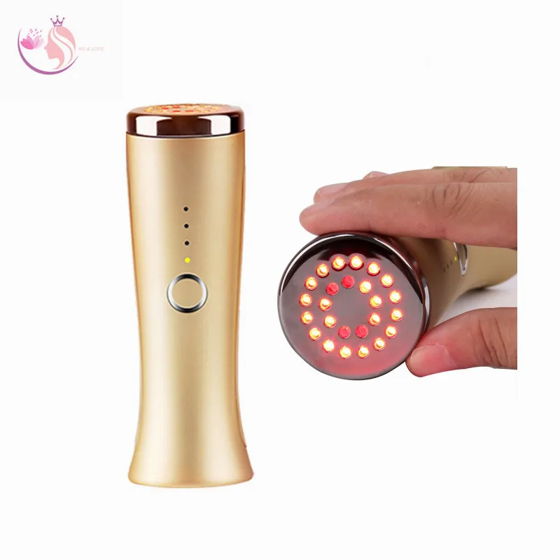 Hot sale Heating Red Light Anti-aging Beauty Device Portable Mini Facial Skin Tightening Rejuvenation Wrinkle Remover Face Care