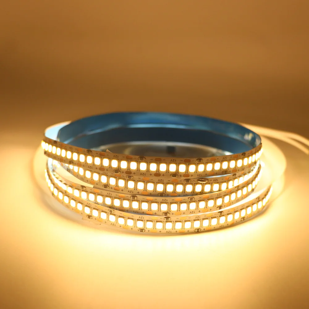 Khaosen 2835 SMD Светодиодные ленты 300/600/1200 светодиодный s/5 м DC12V высокое яркий гибкий светодиодный веревка лента светильник белый/теплый белый свет для ТВ