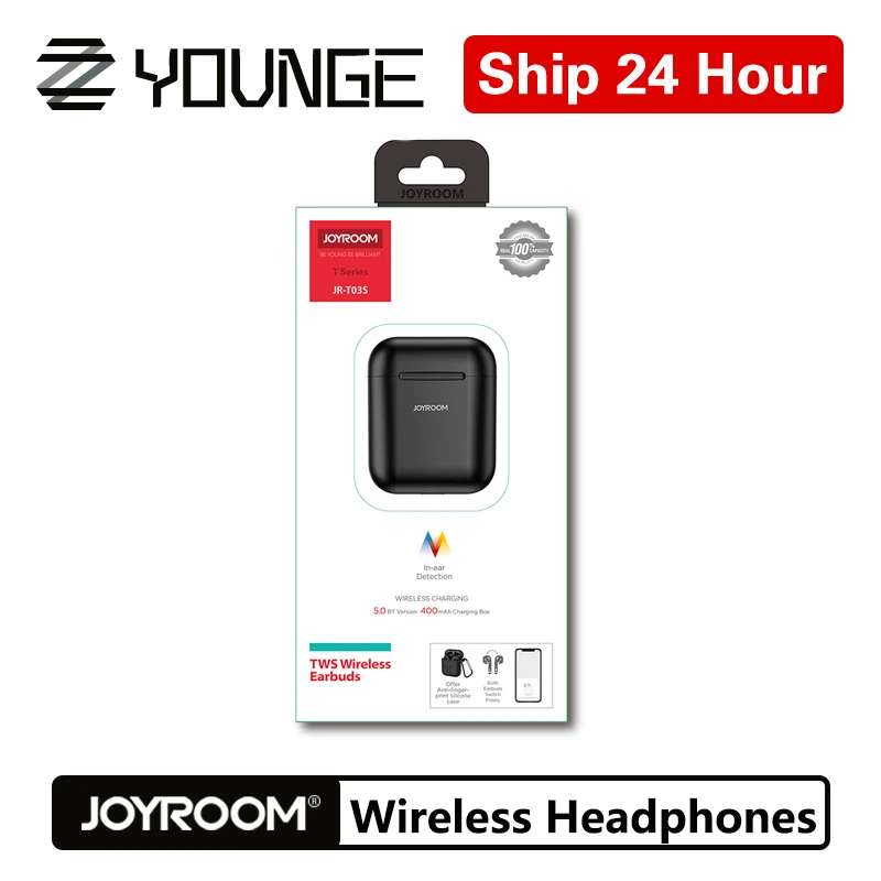 Joyroom T03S светильник версия Bluetooth 5,0 наушники-вкладыши с выдвижным окном гарнитура Беспроводное зарядное устройство Touch True TWS бинауральные наушники