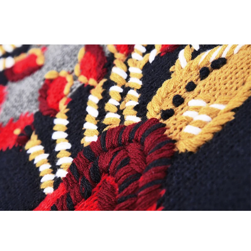 COLOREE осень зима 2019 новый женский свитер Элегантная вышивка длинный рукав