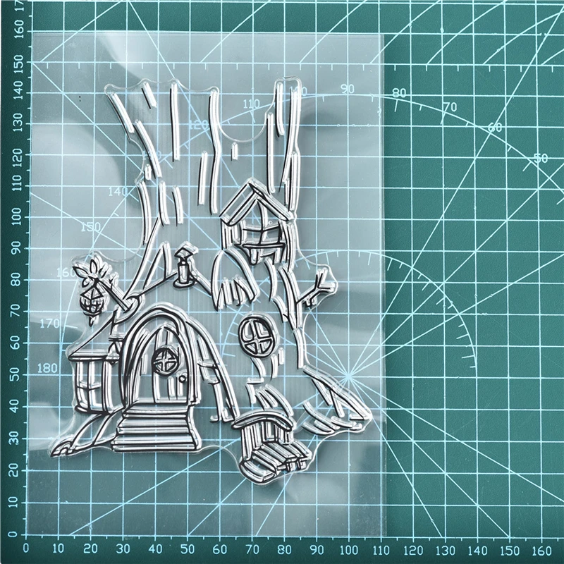 Eastshape Рождественская елка домашние штампы домик елки прозрачные для