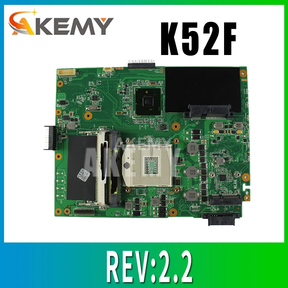 

K52F материнская плата REV: 2,2 HM55 DDR3 для ASUS K52 X52F A52F P52F материнская плата для ноутбука K52F материнская плата K52F материнская плата Тест 100% OK